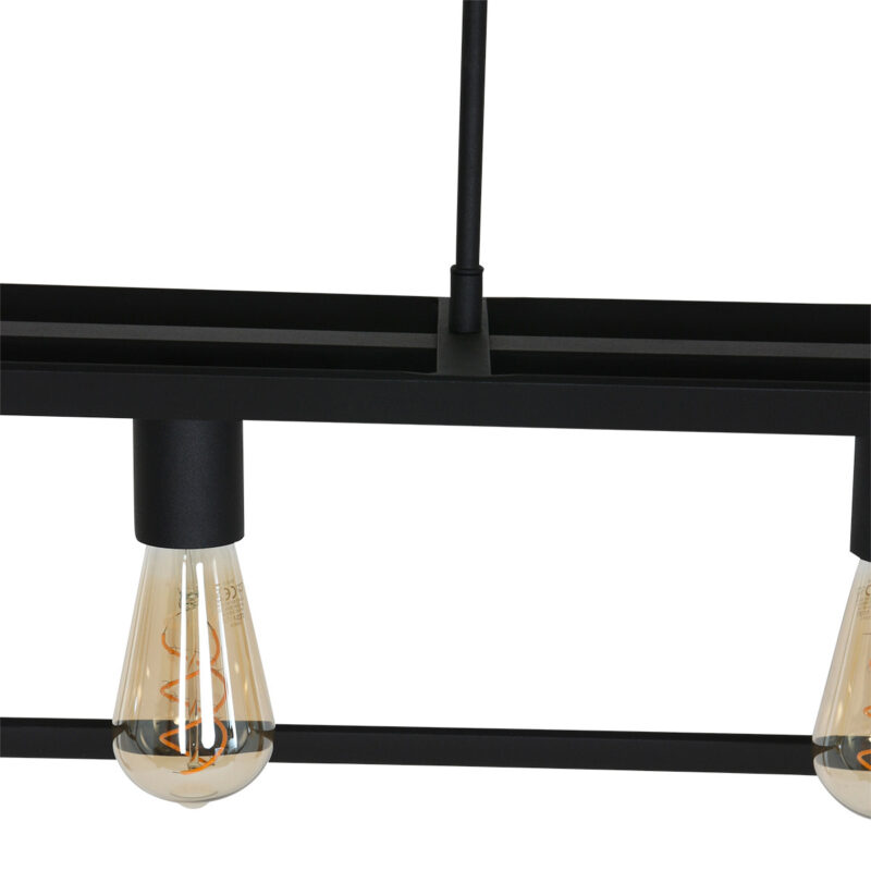 Zwarte hanglamp Buckley 2675ZW met 5 x een E27 fitting - Afbeelding 5
