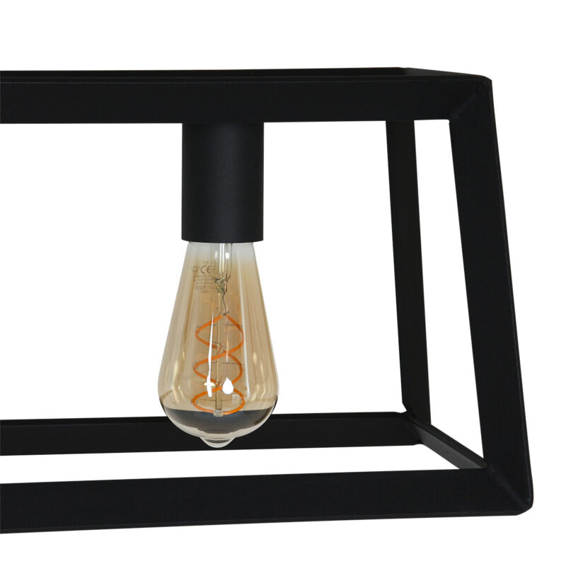 Zwarte hanglamp Buckley 2675ZW met 5 x een E27 fitting - Afbeelding 7
