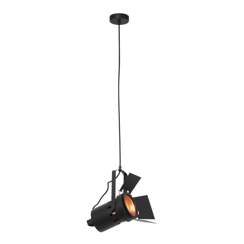 Zwarte hanglamp Carree 3379ZW met grote E27 fitting - Afbeelding 8