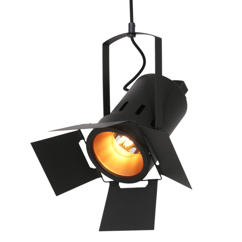 Zwarte hanglamp Carree 3379ZW met grote E27 fitting - Afbeelding 12