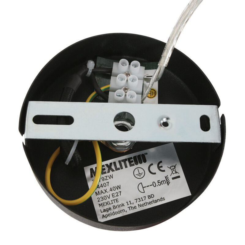 Zwarte hanglamp Carree 3379ZW met grote E27 fitting - Afbeelding 14