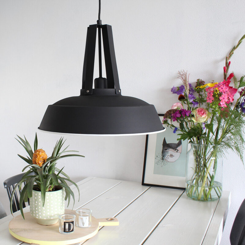 Zwarte hanglamp Eden 7704ZW E27 fitting - Afbeelding 3