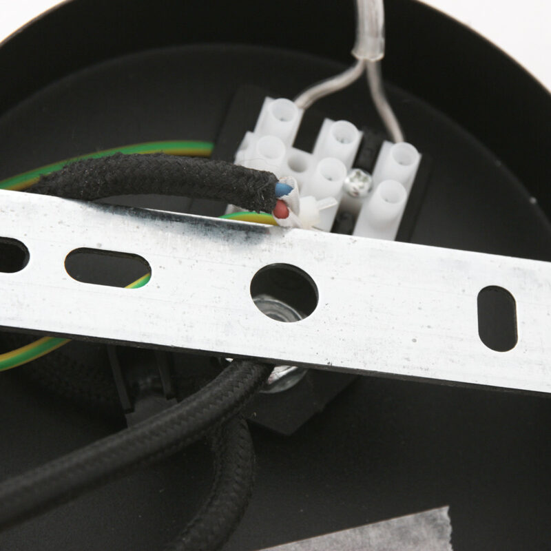 Zwarte hanglamp Flinter 3328ZW met goudkleurige binnenkant en glas - Afbeelding 16
