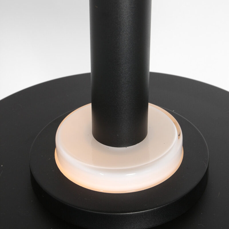 Zwarte hanglamp Flinter 3328ZW met goudkleurige binnenkant en glas - Afbeelding 3