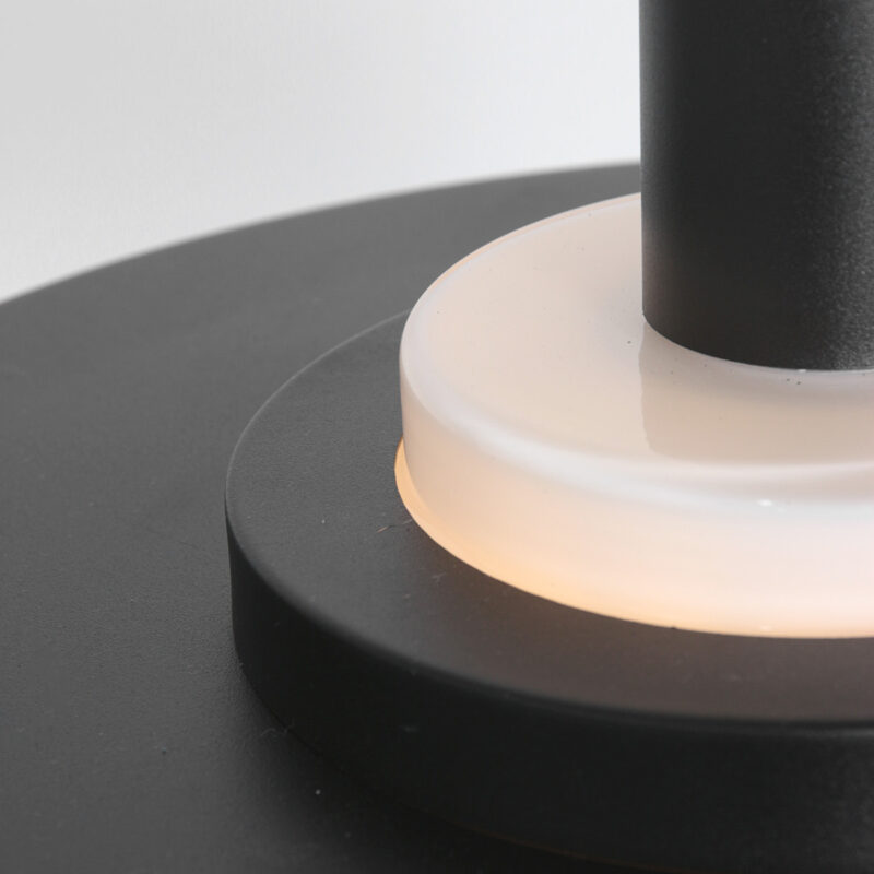 Zwarte hanglamp Flinter 3328ZW met goudkleurige binnenkant en glas - Afbeelding 5