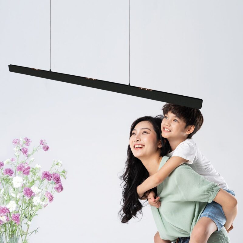 Zwarte hanglamp Fluxy 4190ZW – In hoogte verstelbaar tot 160 cm, breedte 160 cm - Afbeelding 3
