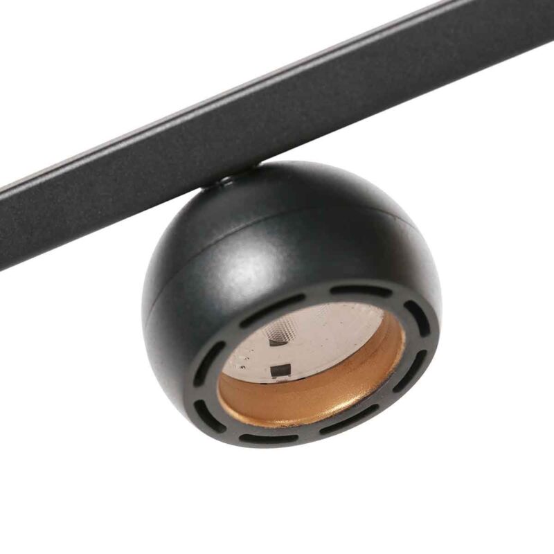 Zwarte hanglamp Marcadore 120cm breed 6 lichts - Afbeelding 4