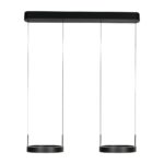 Zwarte hanglamp Mykty 4204 – Twee zwevende cirkels