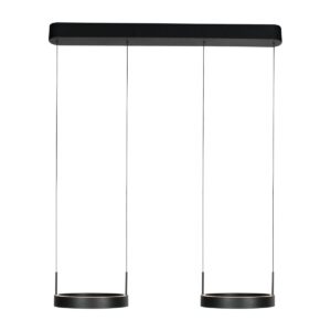 Zwarte hanglamp Mykty 4204 – Twee zwevende cirkels