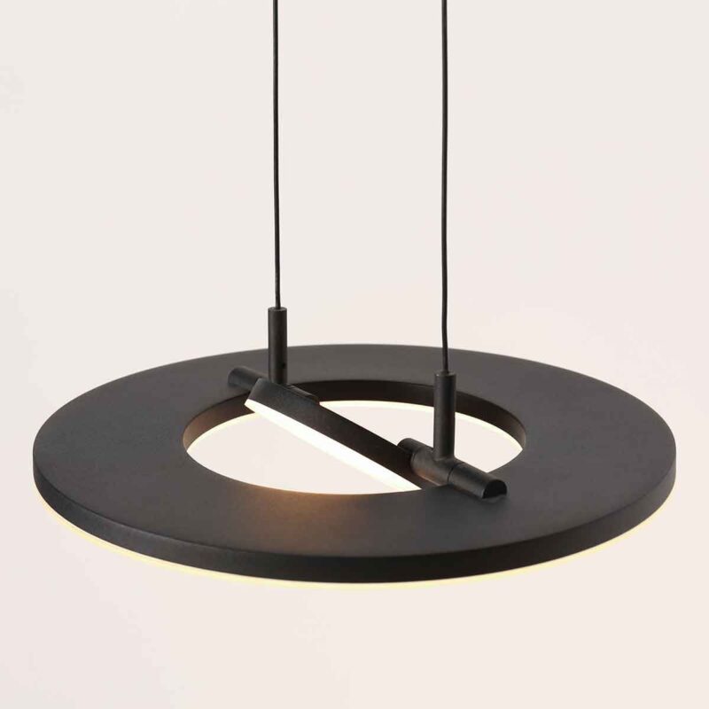 Zwarte hanglamp Soleil 4140ZW met lift systeem - Afbeelding 11