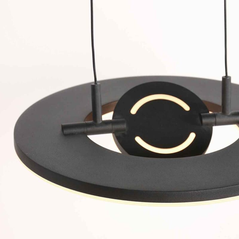 Zwarte hanglamp Soleil 4140ZW met lift systeem - Afbeelding 3
