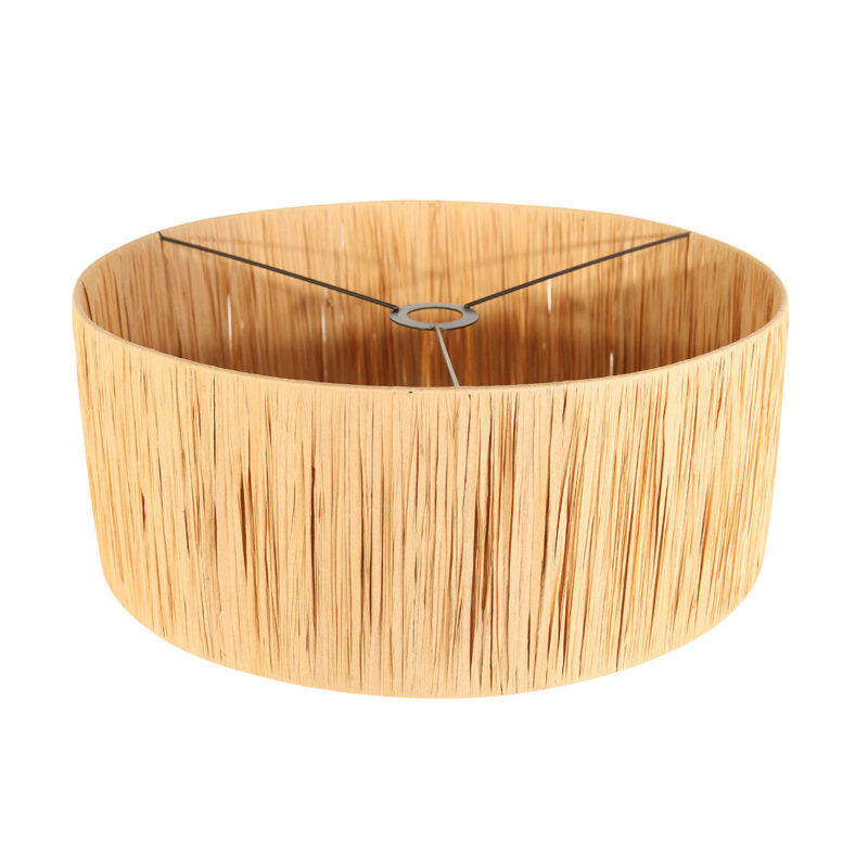 Zwarte hanglamp Sparkled Light 3754ZW met naturel gras kap - Afbeelding 6