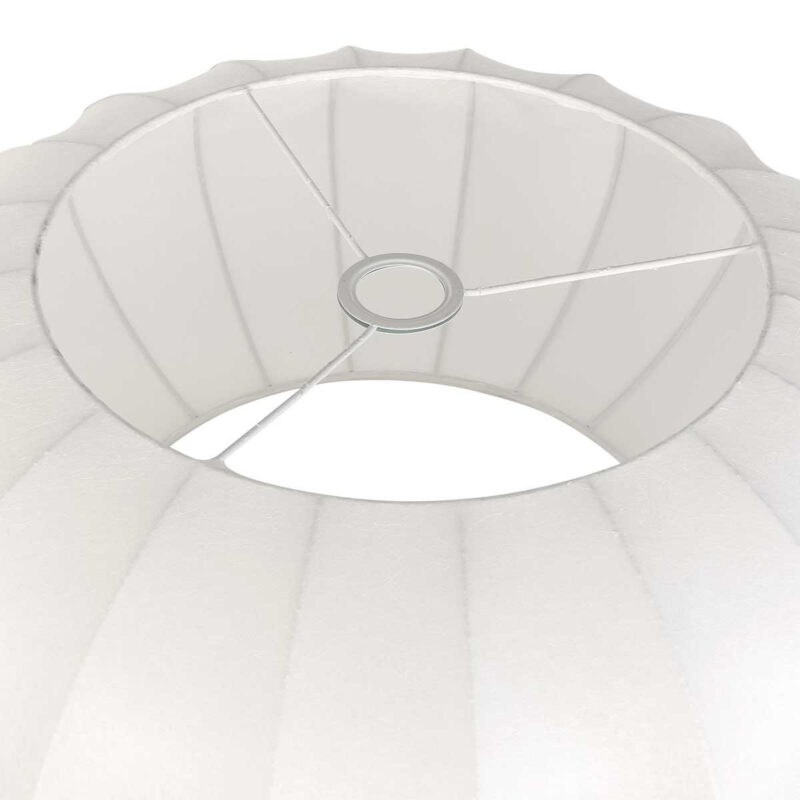 Zwarte hanglamp Sparkled Light 3809ZW met wit zeiden kap - Afbeelding 10
