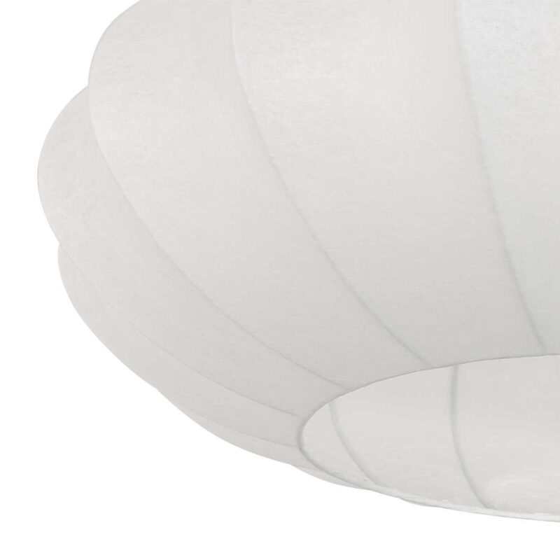 Zwarte hanglamp Sparkled Light 3809ZW met wit zeiden kap - Afbeelding 3