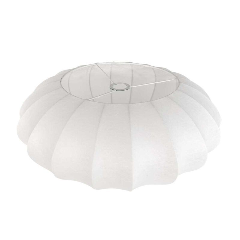 Zwarte hanglamp Sparkled Light 3809ZW met wit zeiden kap - Afbeelding 5