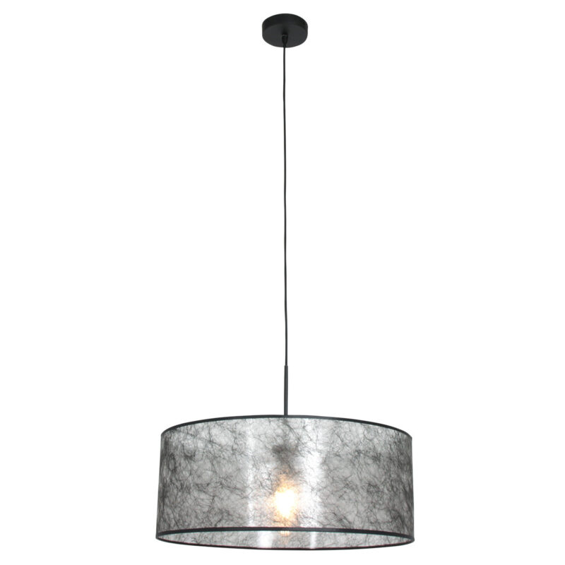 Black pendant lamp Sparkled Light 8152ZW with black sizoflor shade - Image 2