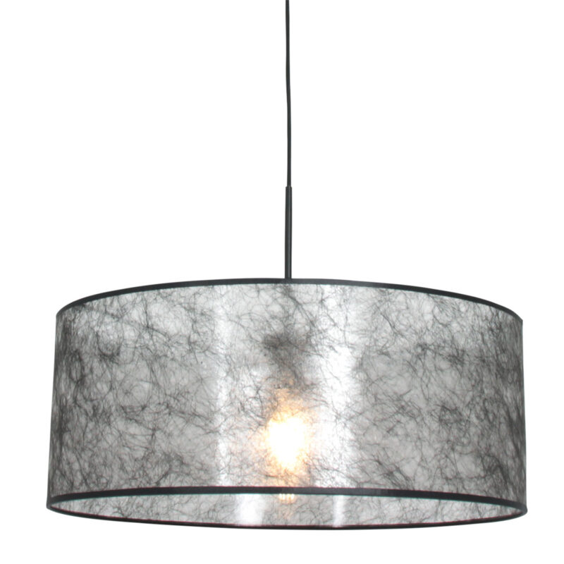 Black pendant lamp Sparkled Light 8152ZW with black sizoflor shade