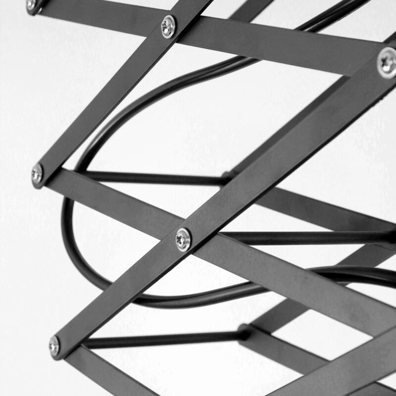 Zwarte harmonica hanglamp Flex 7654ZW Ø36 cm E27 fitting - Afbeelding 4