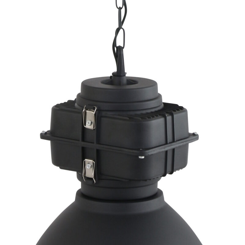 Zwarte industriële hanglamp Densi 7779ZW Ø47 cm - Afbeelding 11