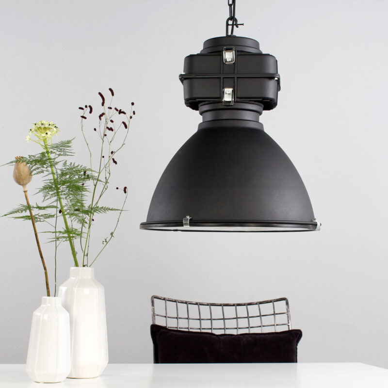 Zwarte industriële hanglamp Densi 7779ZW Ø47 cm - Afbeelding 3