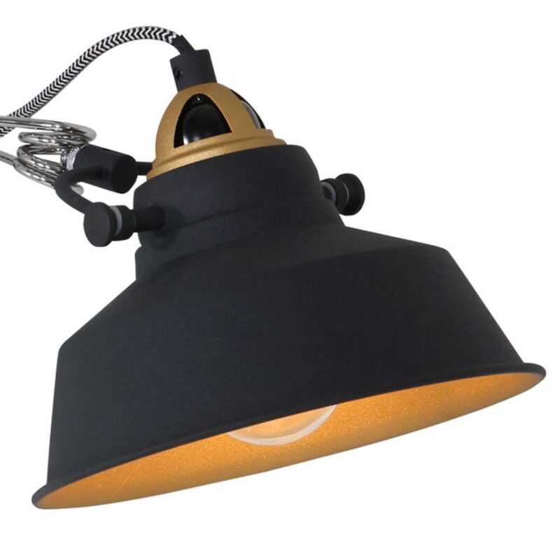 Zwarte klemlamp / wandlamp Nove 1320ZW met E27 fitting en schakelaar - Afbeelding 17