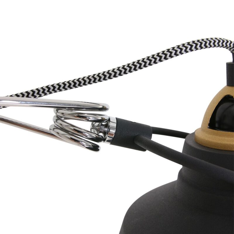 Zwarte klemlamp / wandlamp Nove 1320ZW met E27 fitting en schakelaar - Afbeelding 5