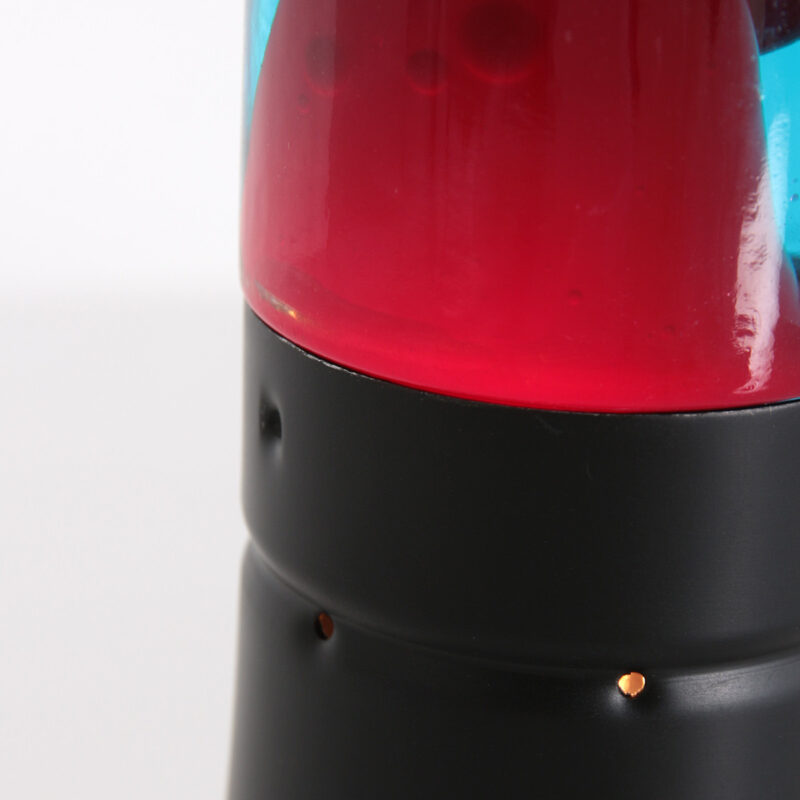 Zwarte lavalamp Volcan 3117ZW met helder en rode vloeistof - Afbeelding 11
