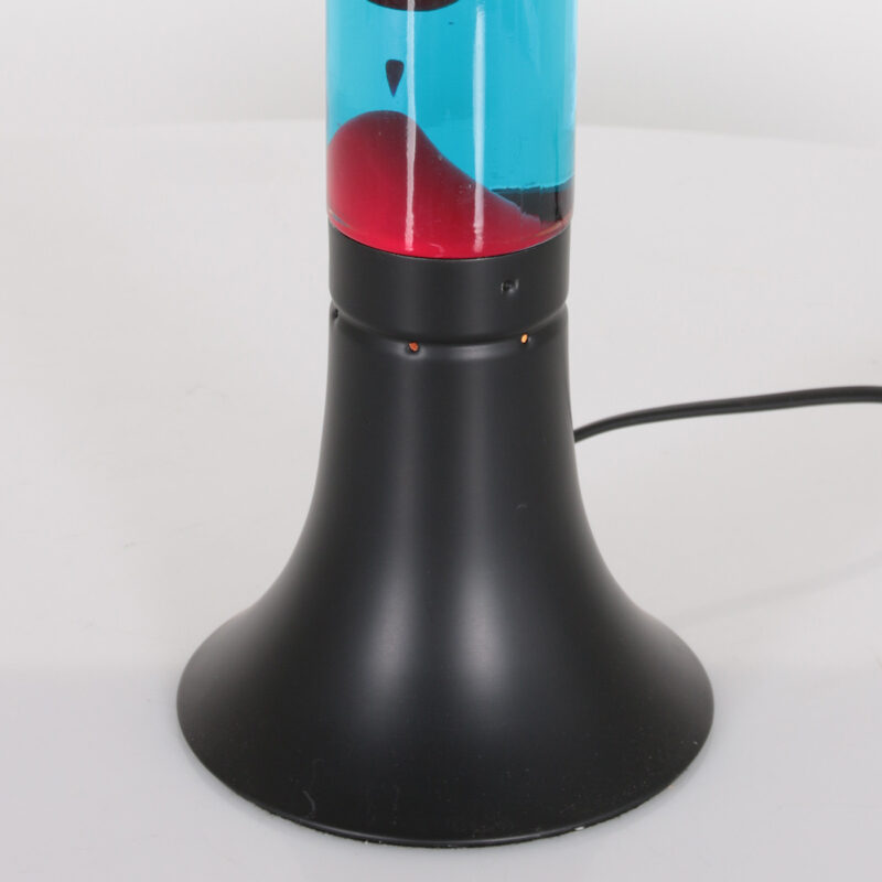 Zwarte lavalamp Volcan 3117ZW met helder en rode vloeistof - Afbeelding 6
