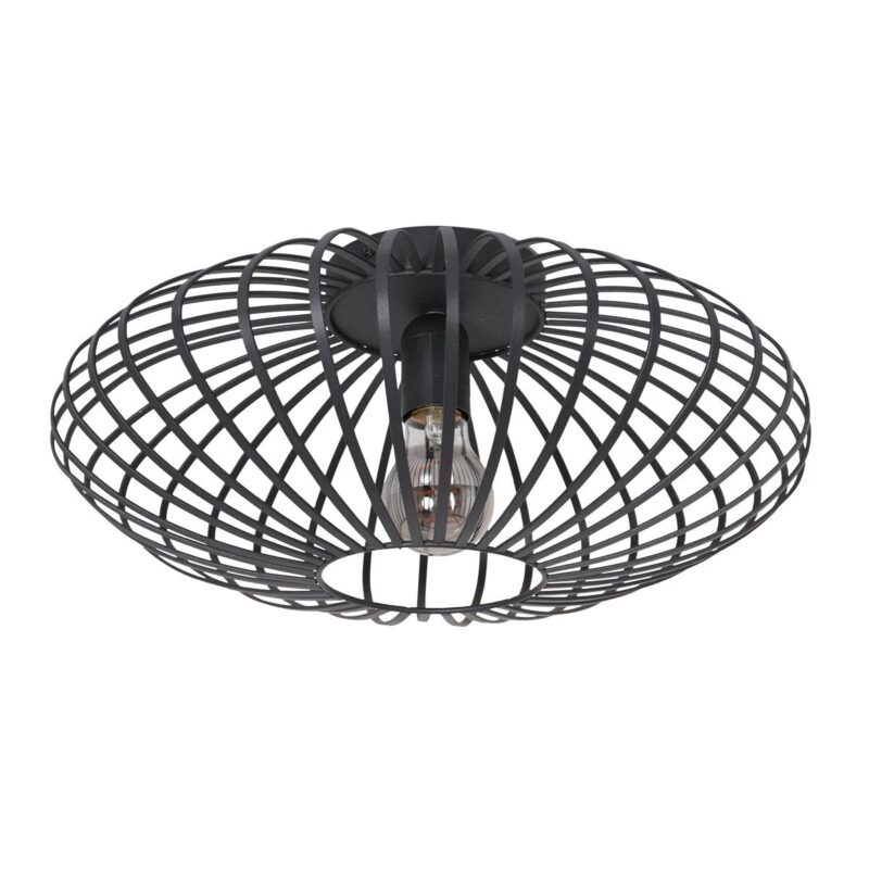 Zwarte plafondlamp Dunbar 3097ZW Ø40cm E27 fitting - Afbeelding 11