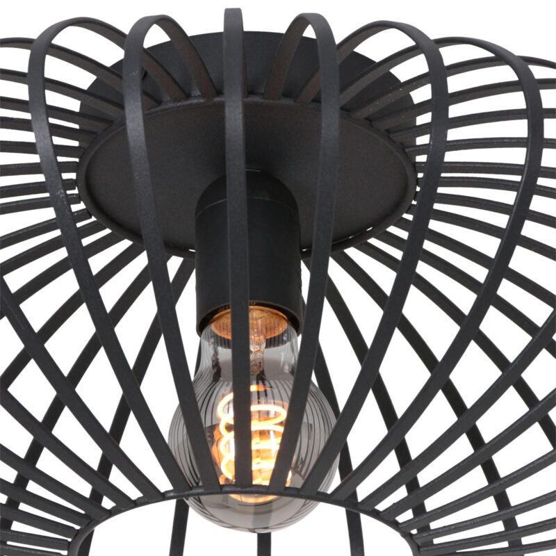 Zwarte plafondlamp Dunbar 3097ZW Ø40cm E27 fitting - Afbeelding 13