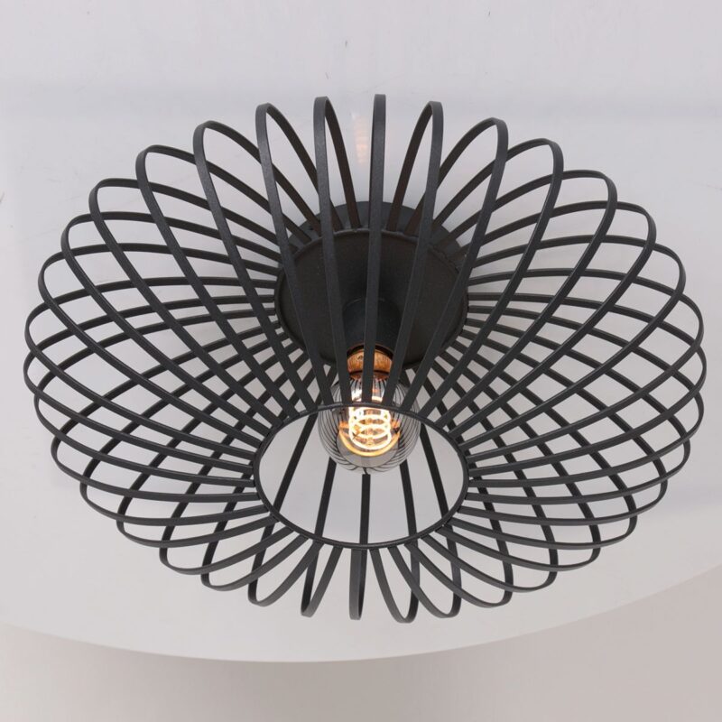 Zwarte plafondlamp Dunbar 3097ZW Ø40cm E27 fitting - Afbeelding 3