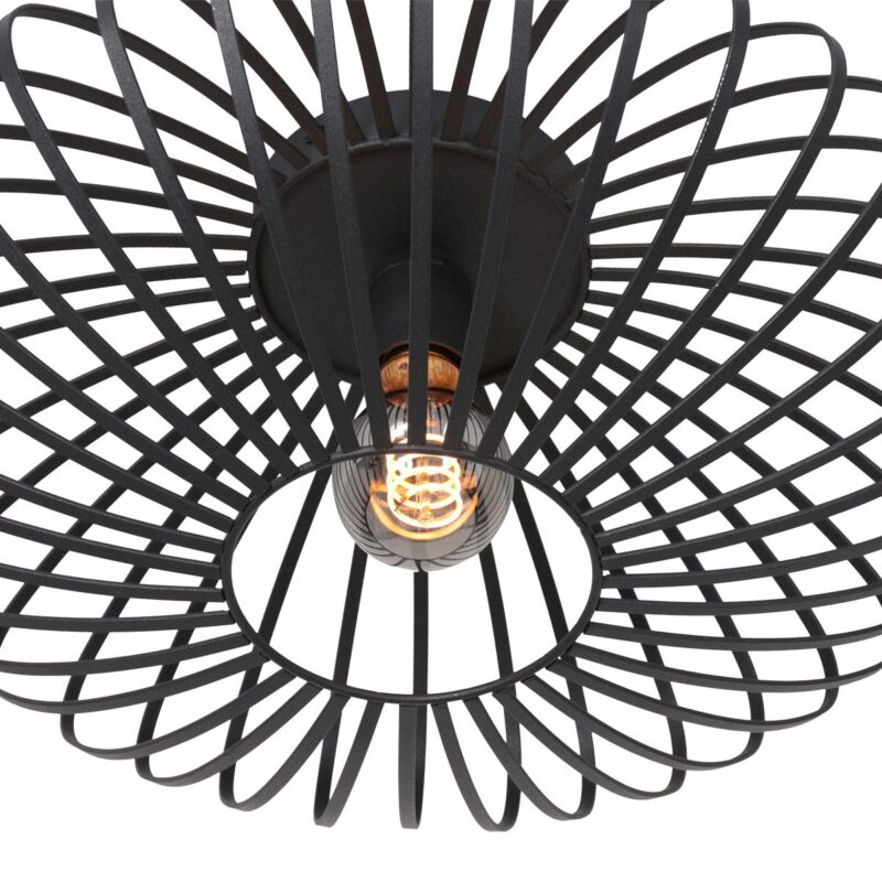 Zwarte plafondlamp Dunbar 3097ZW Ø40cm E27 fitting - Afbeelding 4