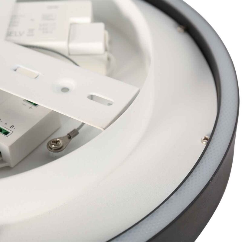 Zwarte plafondlamp Ringlux 4134ZW Ø30CM 2500 Lumen - Afbeelding 12
