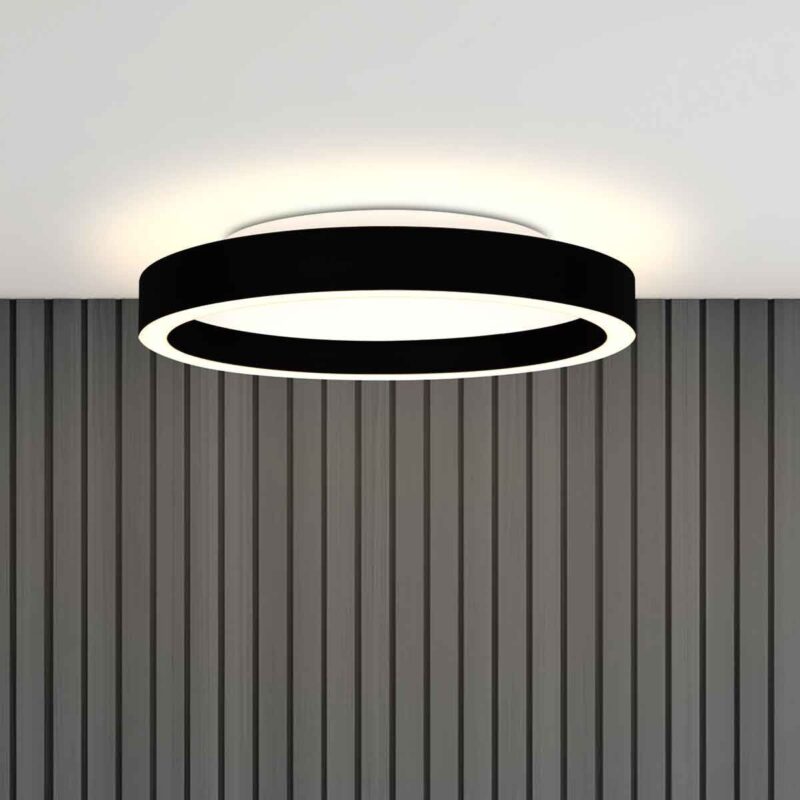 Zwarte plafondlamp Ringlux 4134ZW Ø30CM 2500 Lumen - Afbeelding 4