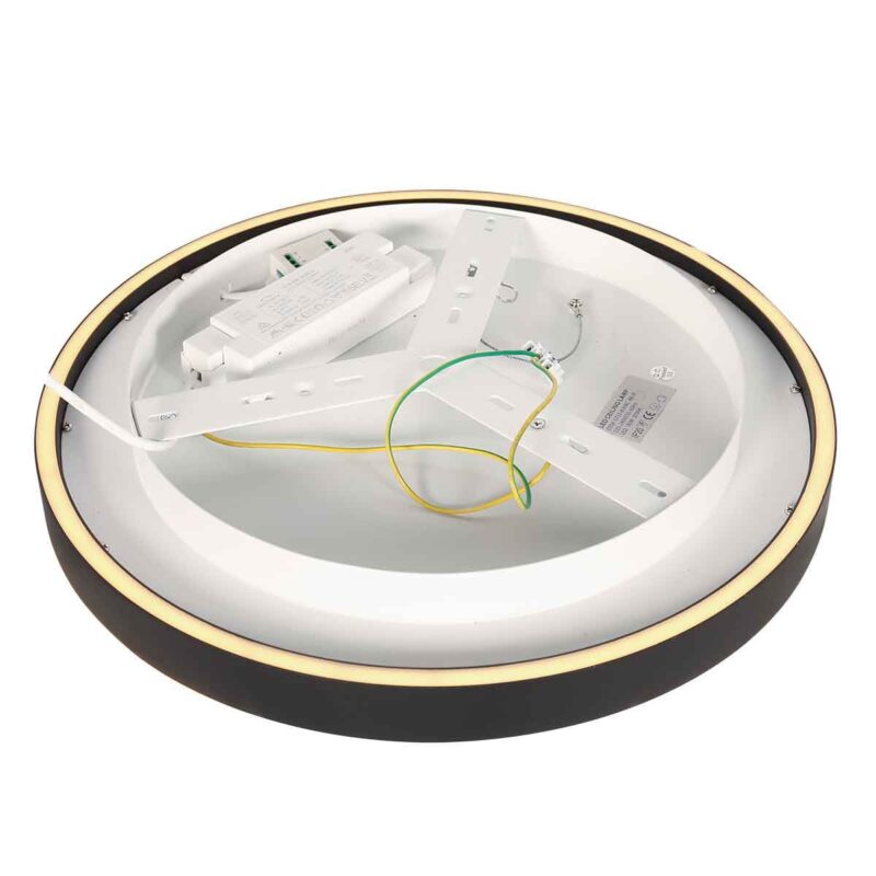 Zwarte plafondlamp Ringlux 4135ZW Ø40CM 3600 Lumen - Afbeelding 7