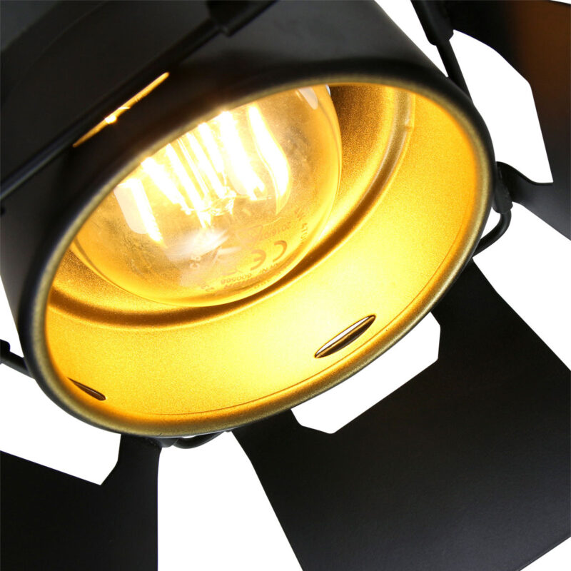 Zwarte plafondspot Carree 7996ZW met E27 fitting - Afbeelding 3