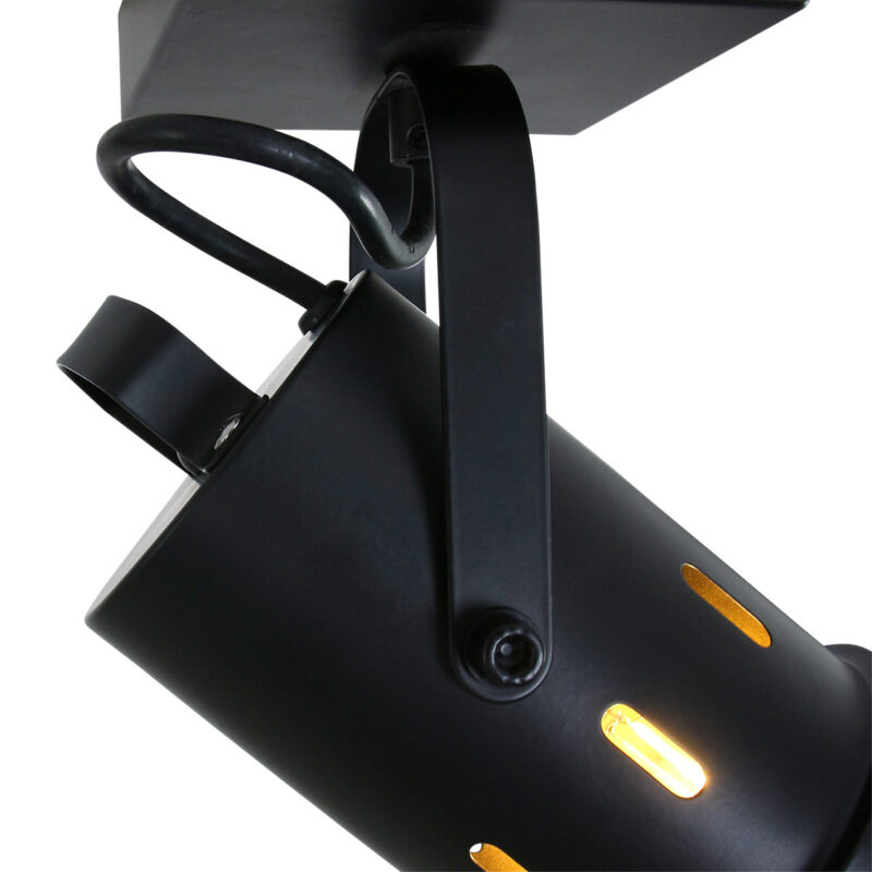 Zwarte plafondspot Carree 7996ZW met E27 fitting - Afbeelding 4