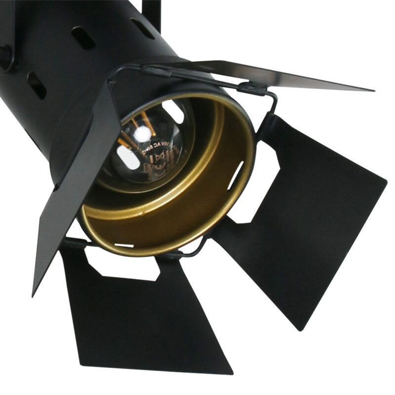 Zwarte plafondspot Carree 7996ZW met E27 fitting - Afbeelding 5