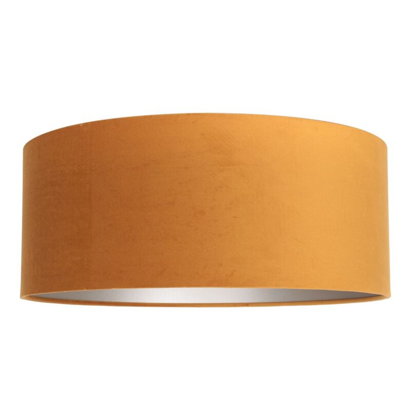 Zwarte staande lamp Stang 3848ZW met E27 fitting en goudkleurige velours kap - Afbeelding 5