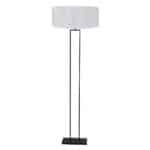 Zwarte staande lamp Stang 3850ZW met E27 fitting en zilveren Sizoflor kap