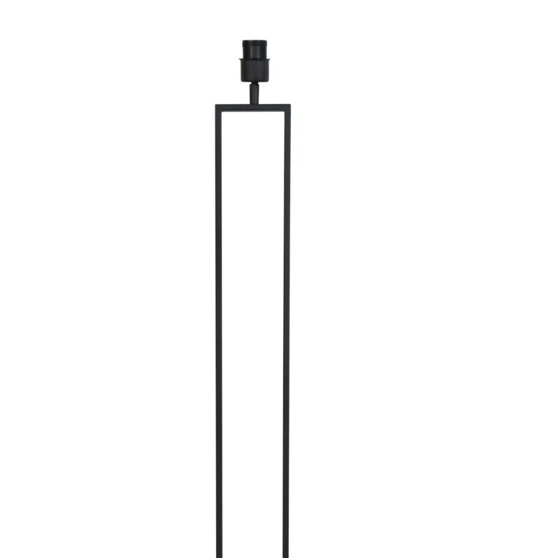 Zwarte staande lamp Stang 3852ZW met E27 fitting en grijs linnen kap - Afbeelding 3