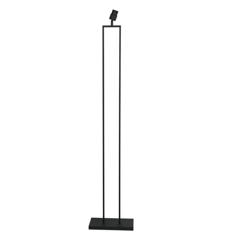 Zwarte staande lamp Stang 4157ZW met E27 fitting en naturelkleurige bamboe kap - Afbeelding 8