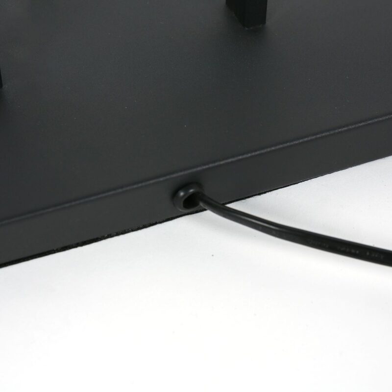 Zwarte staande lamp Stang 4157ZW met E27 fitting en naturelkleurige bamboe kap - Afbeelding 12
