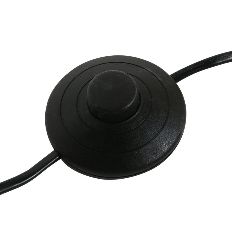 Zwarte staande lamp Stang 4157ZW met E27 fitting en naturelkleurige bamboe kap - Afbeelding 14