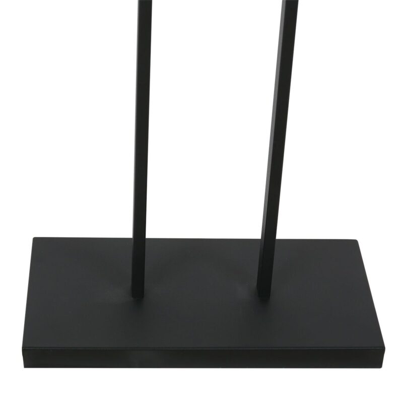 Zwarte staande lamp Stang 4157ZW met E27 fitting en naturelkleurige bamboe kap - Afbeelding 5