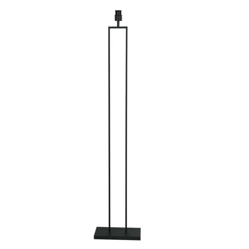 Zwarte staandelamp Stang 3926ZW met E27 fitting en spijkerstof blauw linnen kap - Afbeelding 2