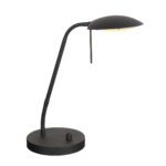 Zwarte tafellamp Eloi 1315ZW met draai dimmer