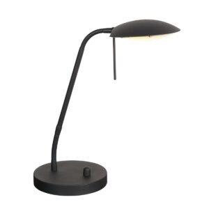 Zwarte tafellamp Eloi 1315ZW met draai dimmer