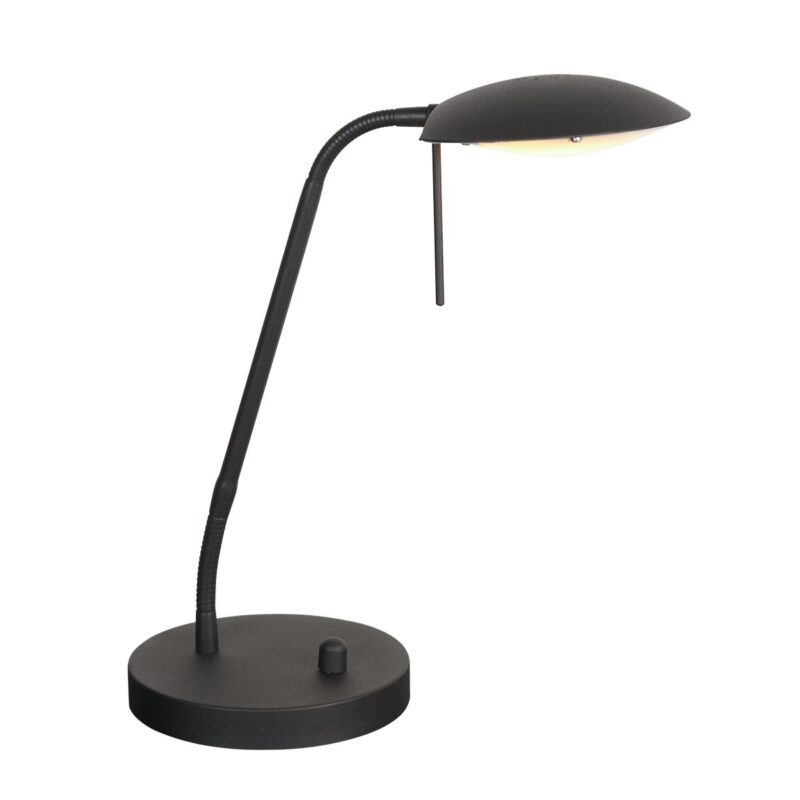 Zwarte tafellamp Eloi 1315ZW met draai dimmer