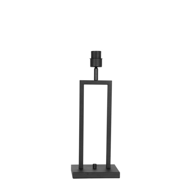 Zwarte tafellamp Stang 3703ZW met draai schakelaar en naturel / zwart bamboe kap - Afbeelding 9